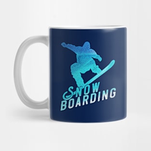 Retro Look Snowboarder, Snowboarding Motive Mug